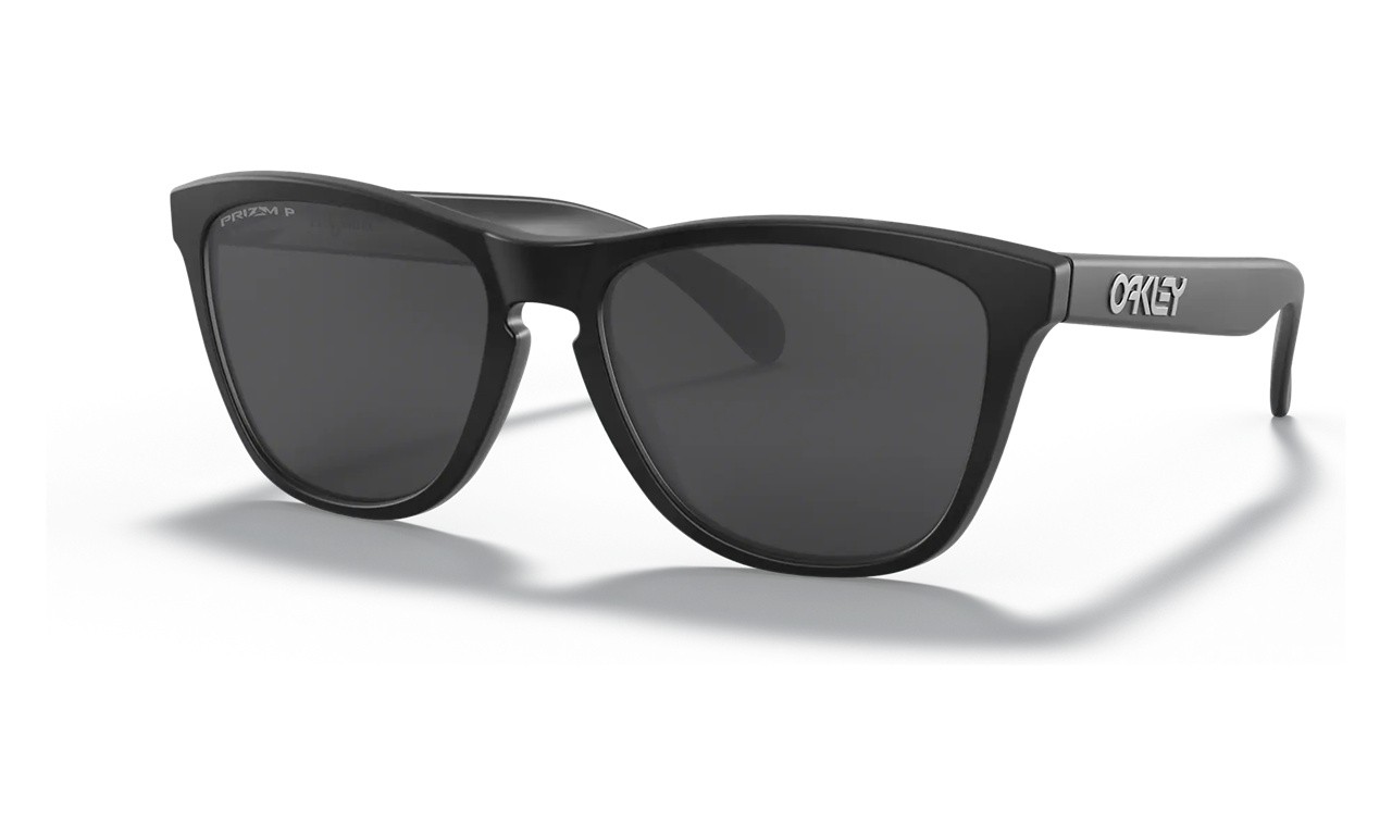 Oakley Frogskins Sunglasses Matte Black Frame Prizm Black Polarized Lens