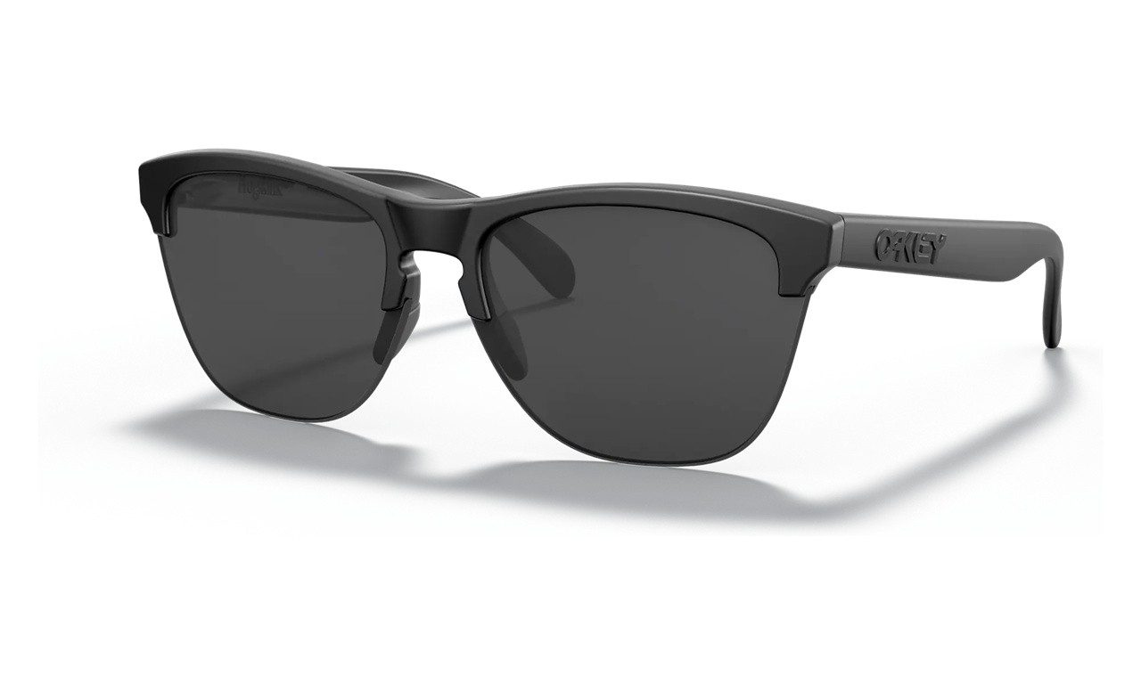 Oakley Frogskins Lite Sunglasses Matte Black Frame Grey Lens