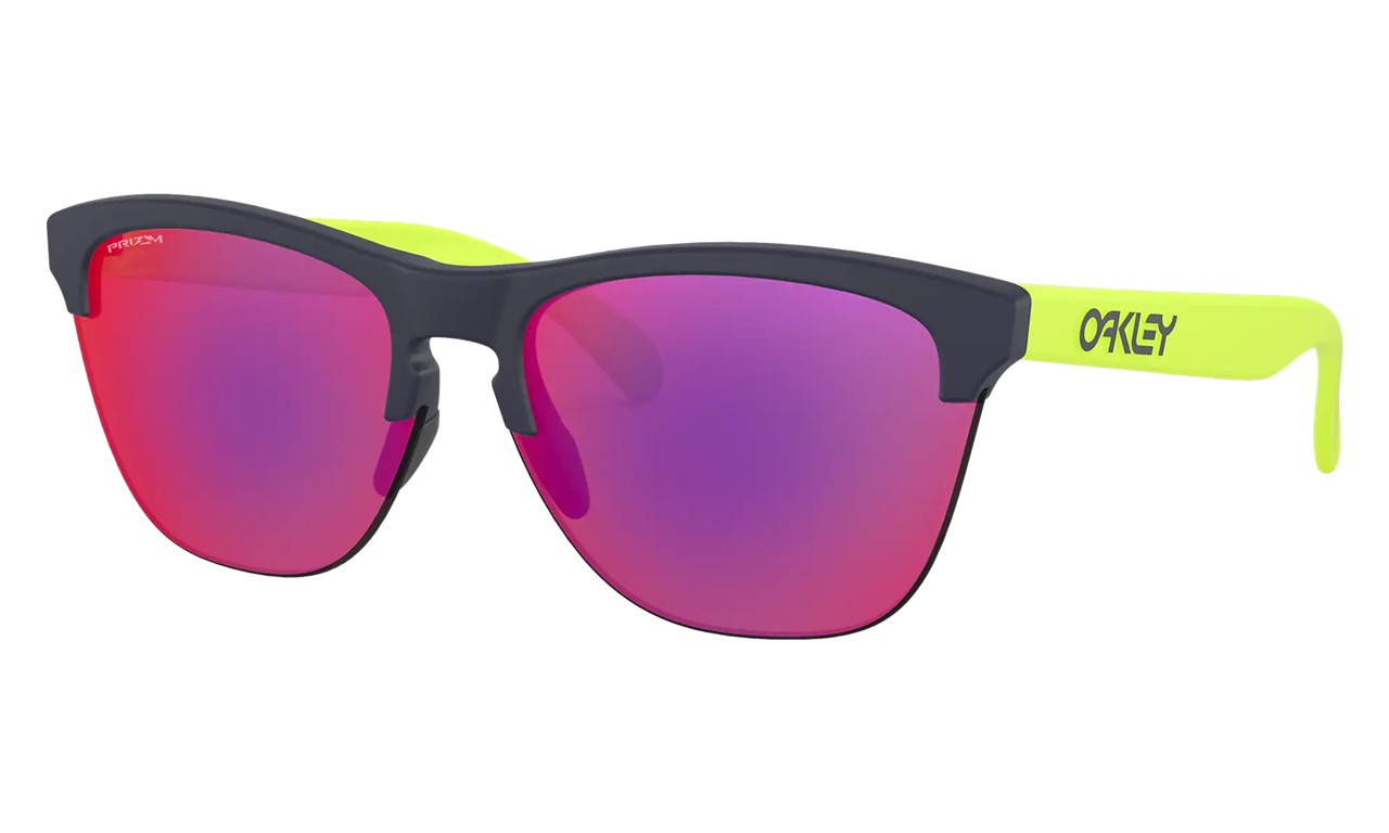 Oakley Frogskins Lite Origins Collection Sunglasses Matte Navy Frame Prizm Road Lens