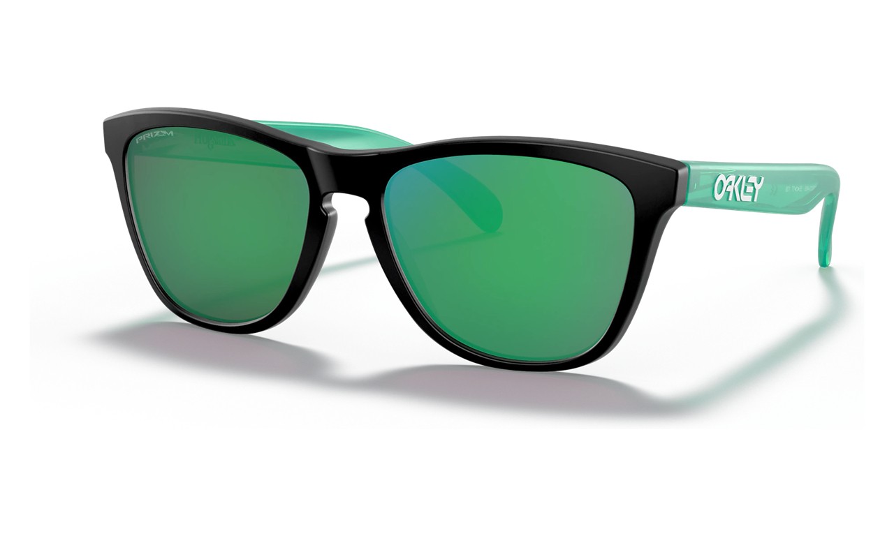 Oakley Frogskins Origins Collection Sunglasses Matte Black Frame Prizm Jade Lens