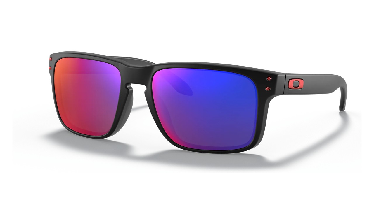 Oakley Holbrook Sunglasses Matte Black Frame Positive Red Iridium Lens