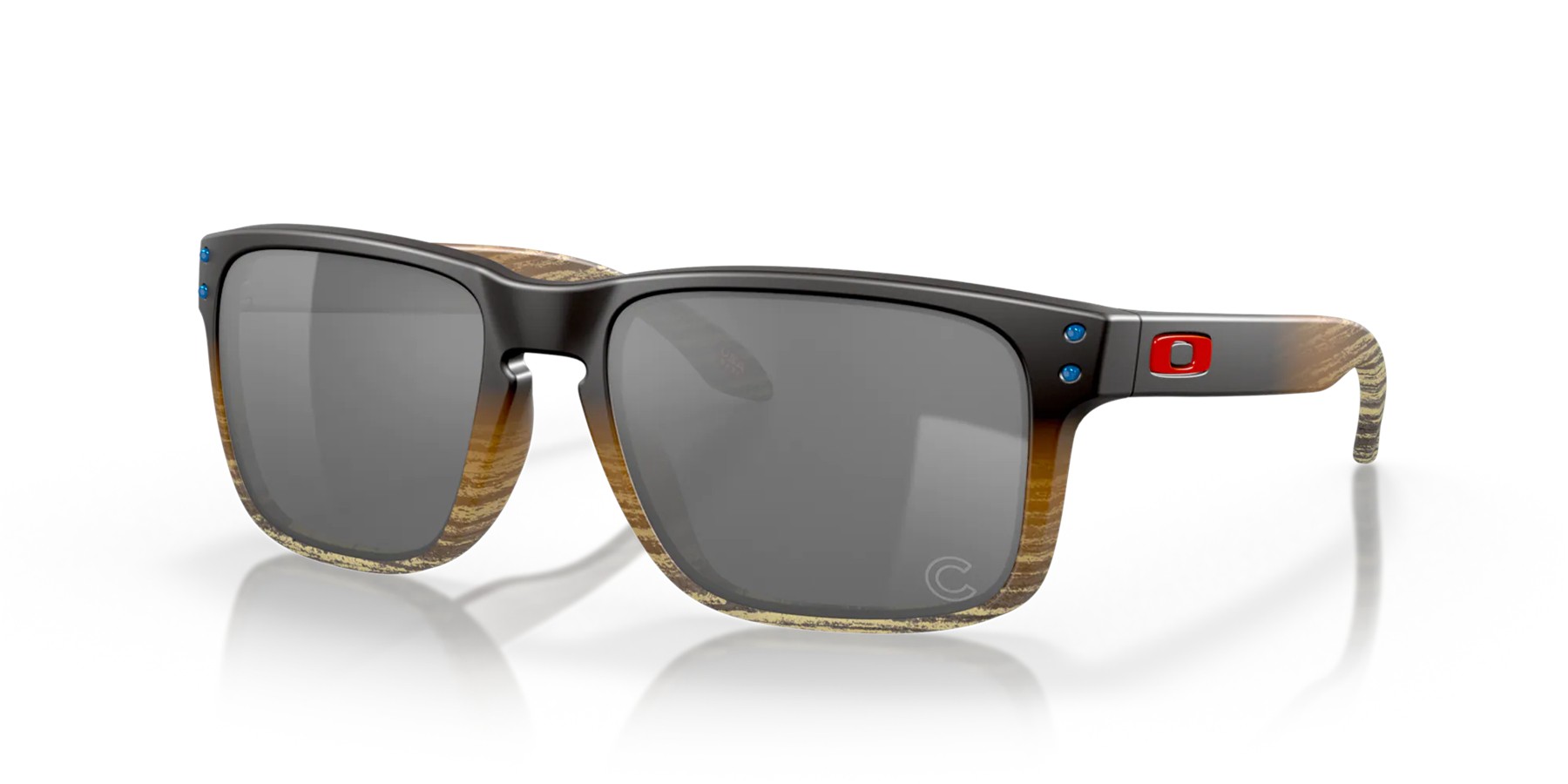 Oakley Holbrook MLB New York Mets sunglasses Pine Tar Light Blue Red frame Prizm Black lens