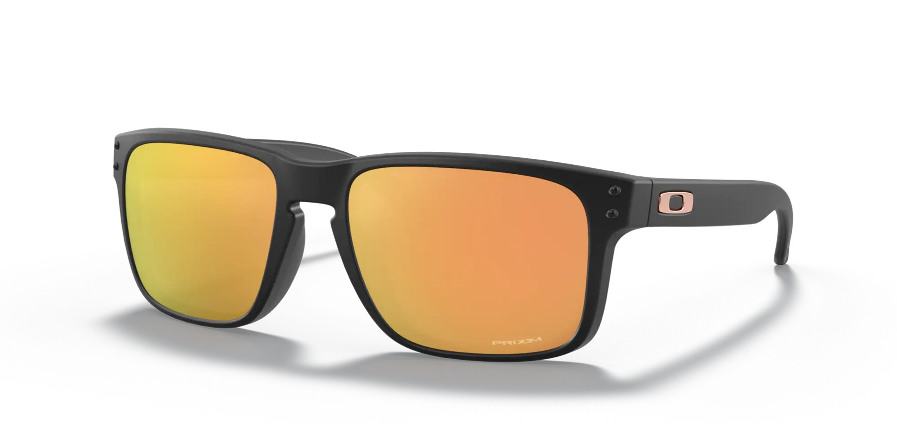 Oakley Holbrook Low Bridge Fit sunglasses Matte Black frame Prizm Rose Gold lens