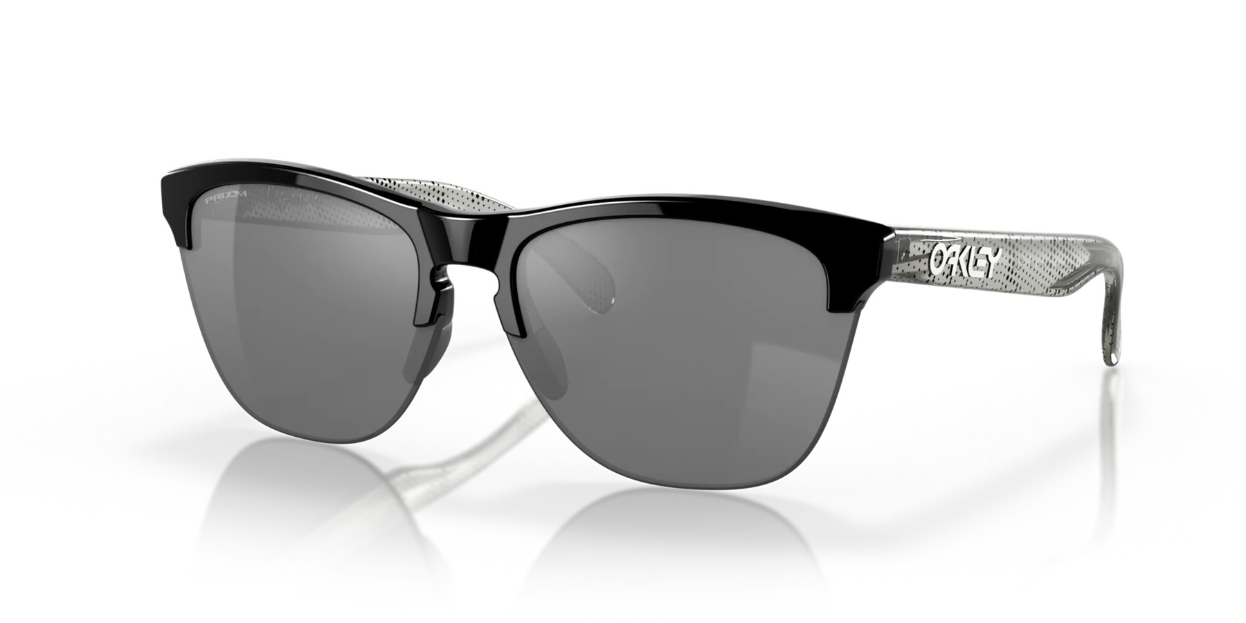 Oakley Frogskins Lite High Resolution Collection sunglasses Polished Black frame Prizm Black lens