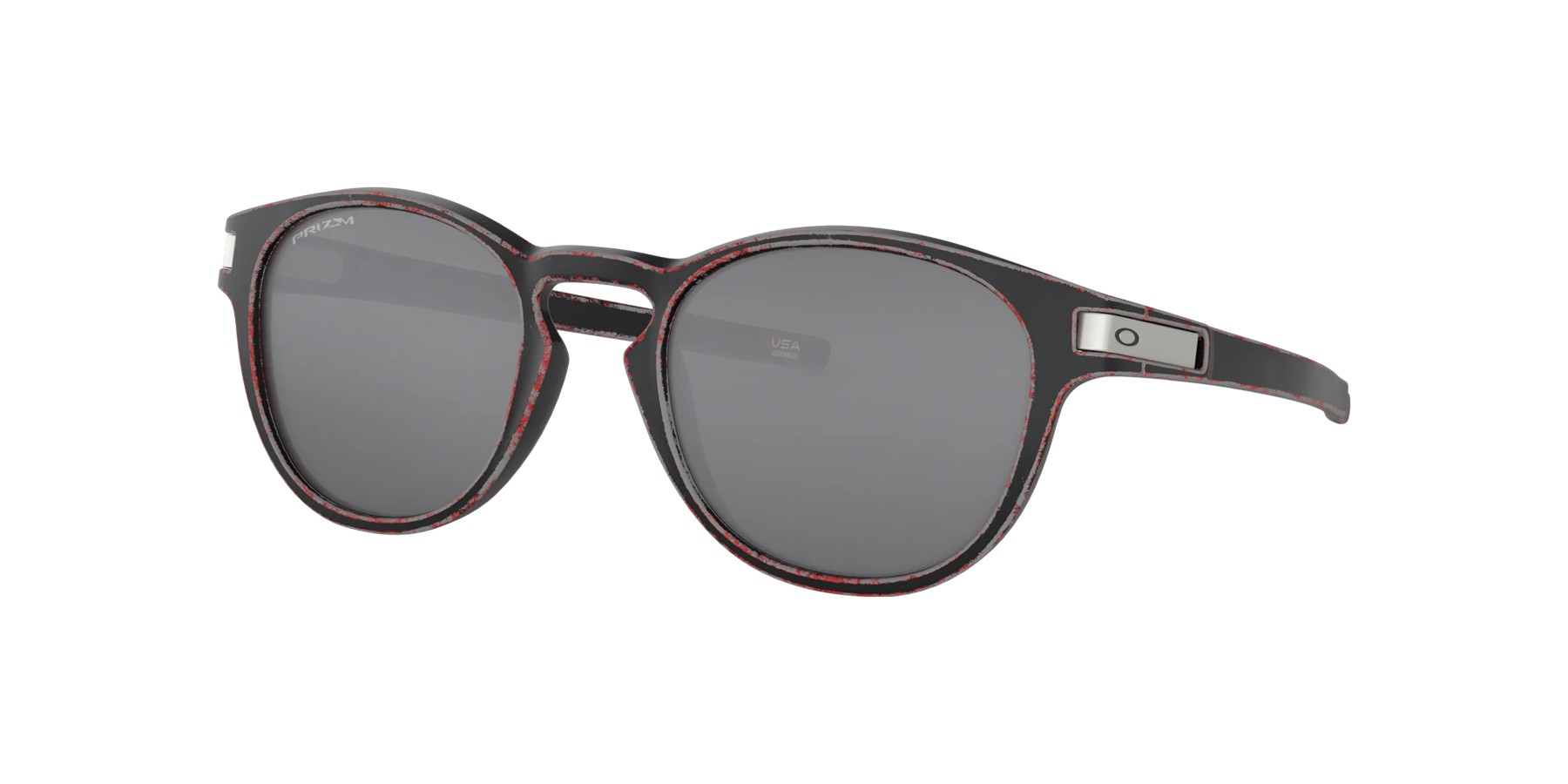 Oakley Latch Low Bridge Fit Race Worn Collection sunglasses Raceworn Red frame Prizm Black lens