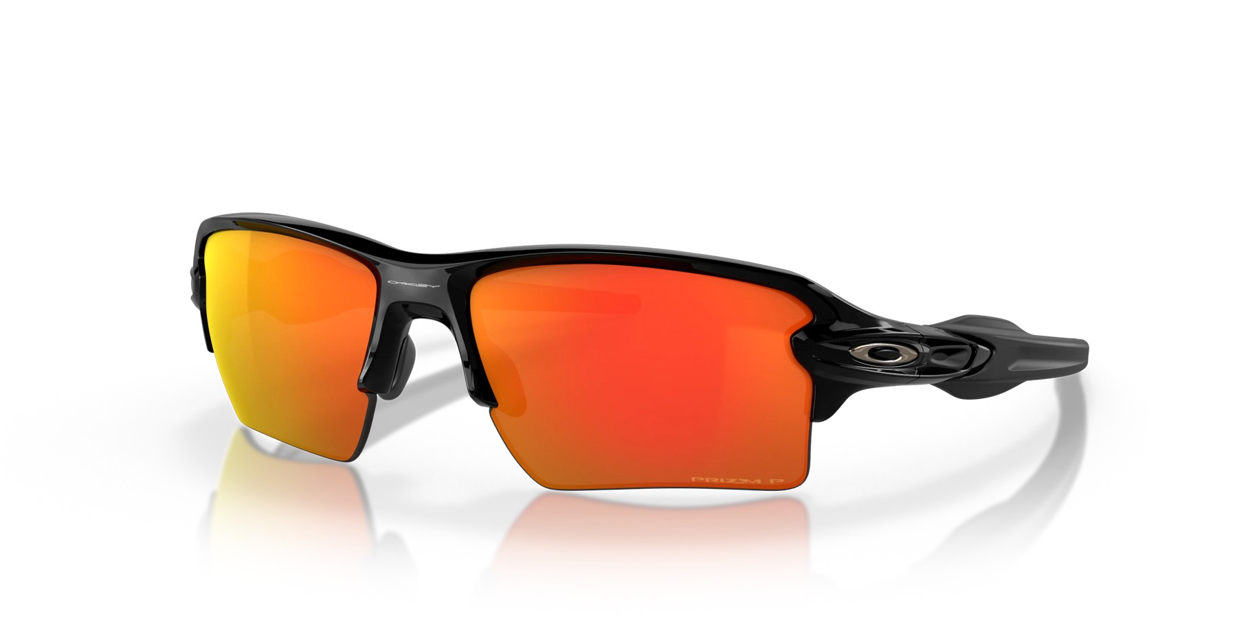 Oakley Flak 2.0 XL sunglasses Polished Black frame Dark Prizm Ruby Polarized lens