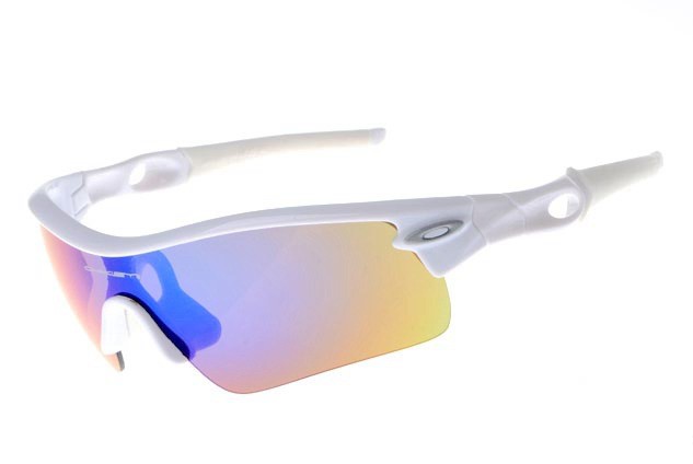 Oakley radar path sunglasses in white / ice iridium
