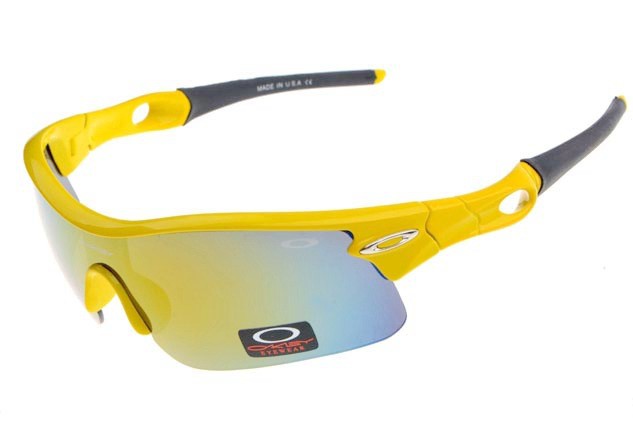 Oakley radar pitch sunglasses in neon yellow / ice iridium