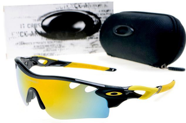 Oakley radarlock path sunglasses in polished black / fire iridium
