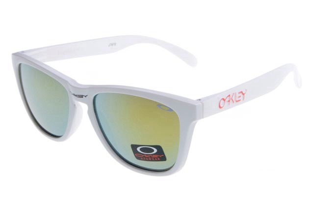 Oakley frogskins sunglasses in white / fire iridium