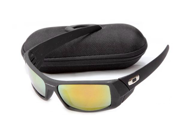 Oakley gascan sunglasses in matte black / fire iridium