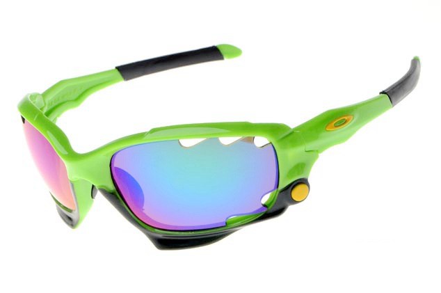 Oakley limited edition fathom racing jacket sunglasses in island green / ice iridium