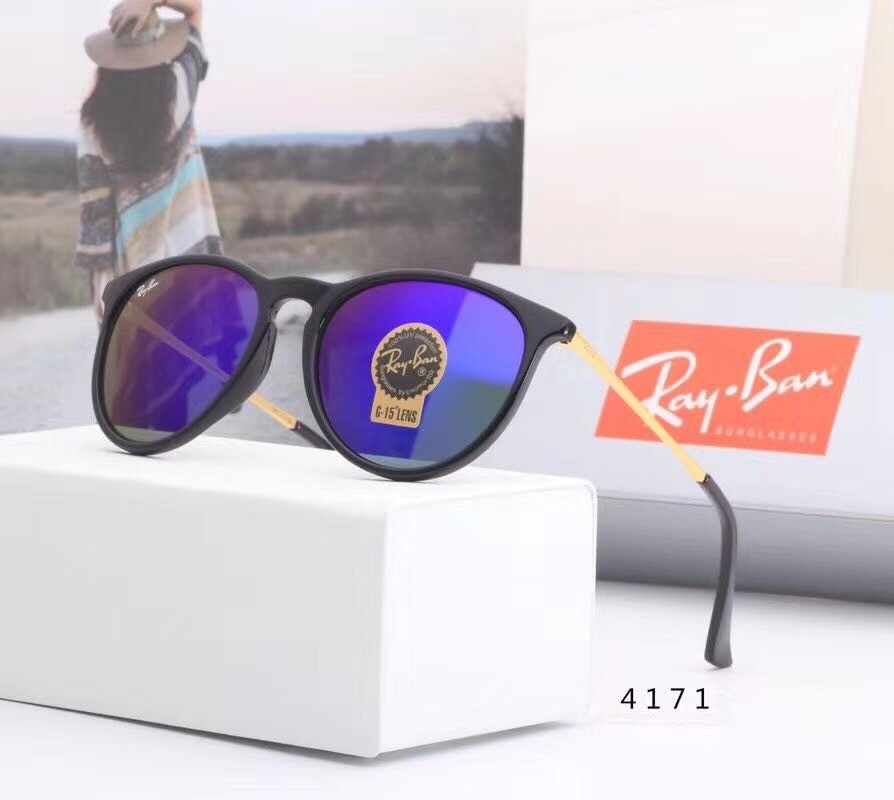 Ray Ban RB4171  Sunglasses Mirror Dark Blue/Gold with Black
