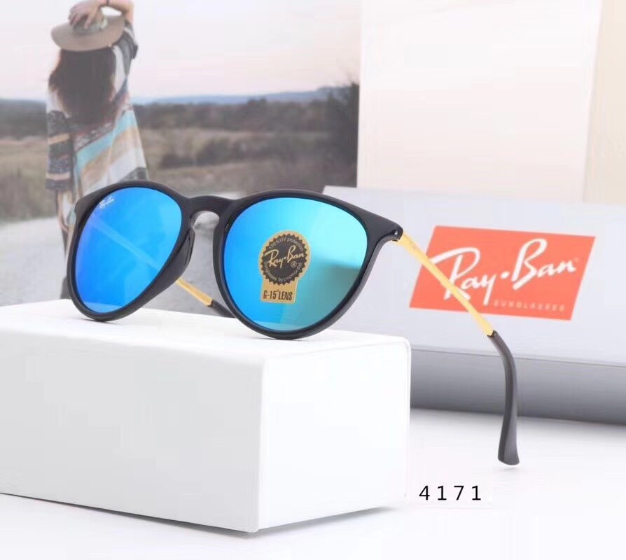 Ray Ban RB4171  Sunglasses Ice Blue/Gold with Black