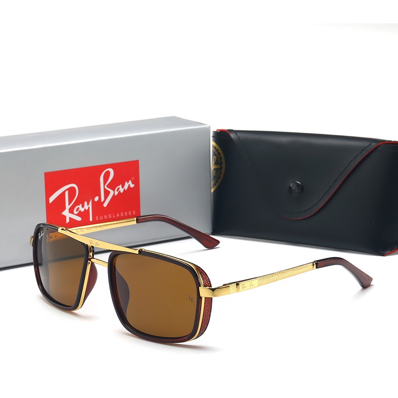 Ray Ban RB4414 Sunglasses Brown/Gold with Brown