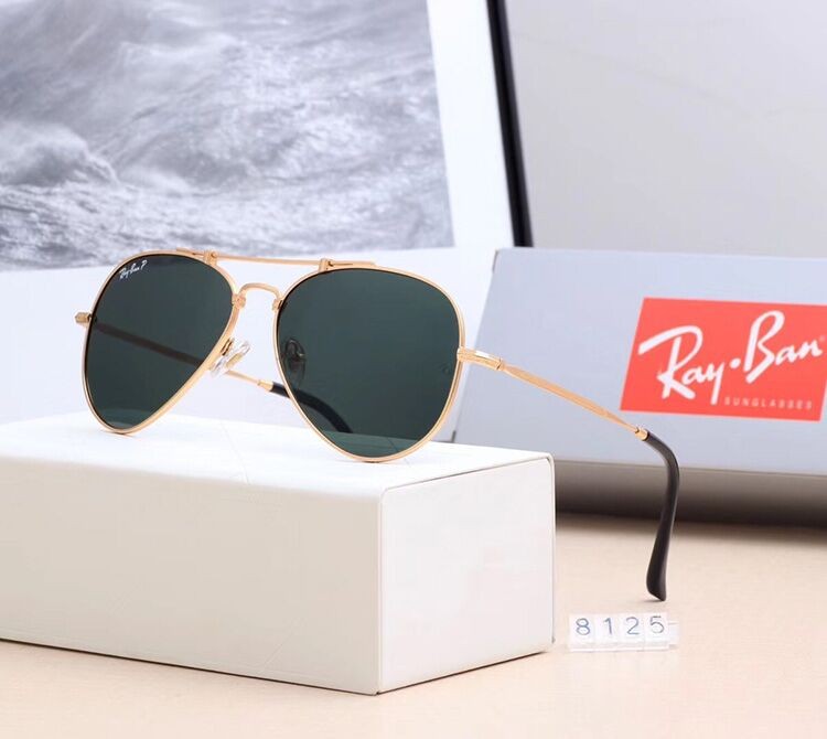Ray Ban RB8125 Sunglasses Green/Gold with Black