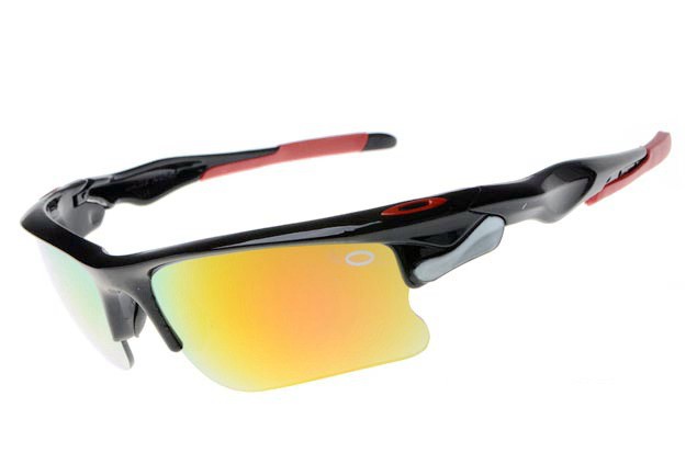 Oakley fast jacket Sunglasses polished black/fire iridium
