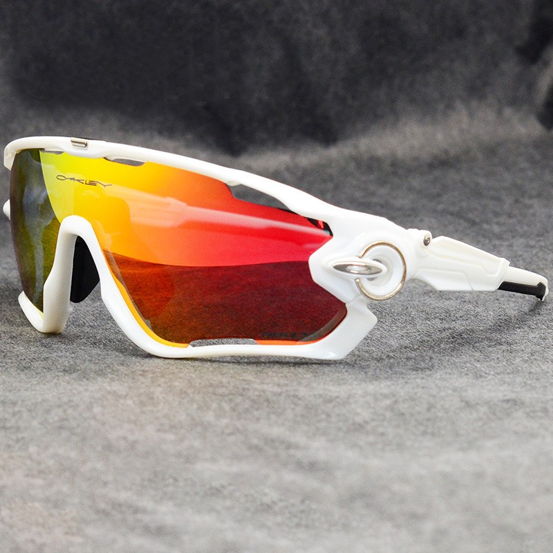 Oakley Jawbreaker Sunglasses White/Prizm Fire