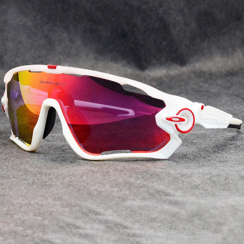 Oakley Jawbreaker Sunglasses White/Prizm Ruby
