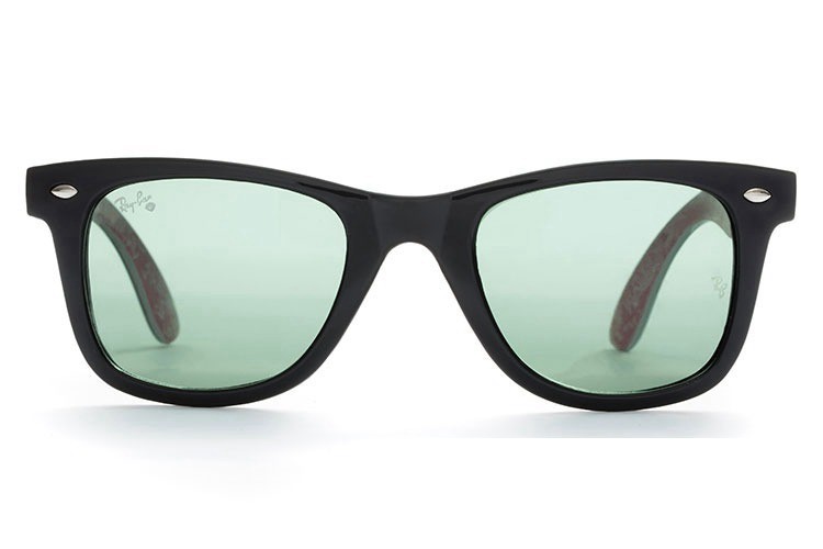 Ray Ban RB2140 Original Wayfarer Sunglasses Black with Fire/Light Jade