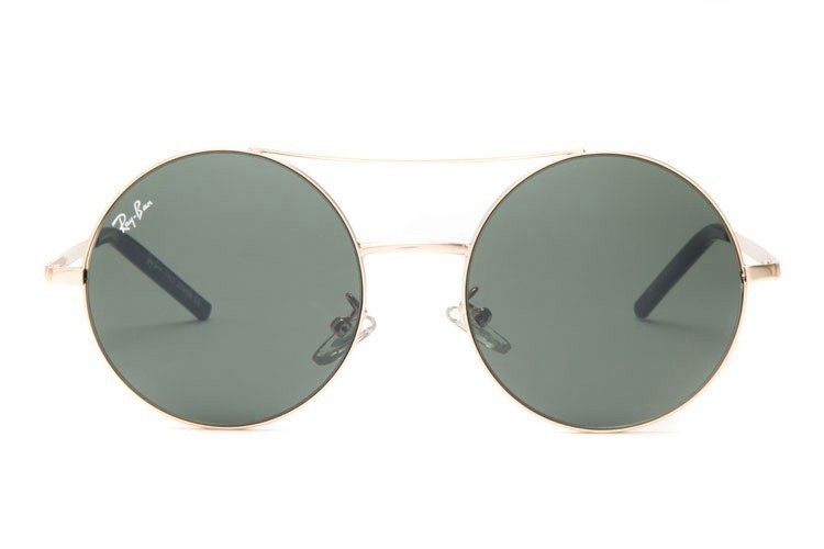 Ray Ban RB3813 Round Sunglasses Metal Gold/Gray