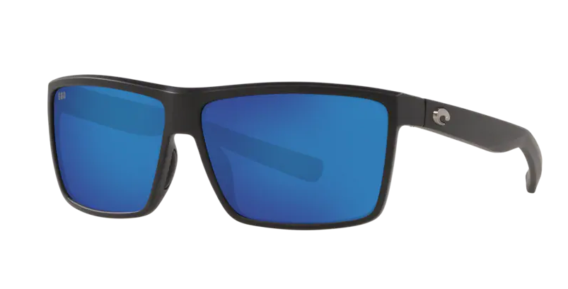 Costa Rinconcito Mens Sunglasses Matte Black/Blue Mirror
