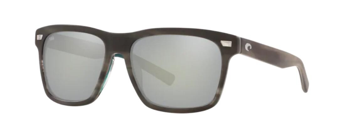 Costa Aransas Mens Sunglasses Matte Storm Gray/Gray Silver Mirror