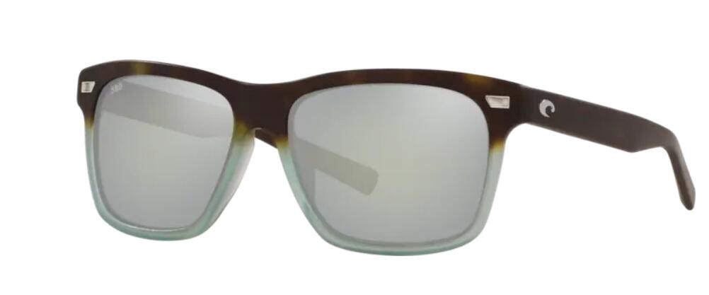 Costa Aransas Mens Sunglasses Matte Tide Pool/Gray Silver Mirror