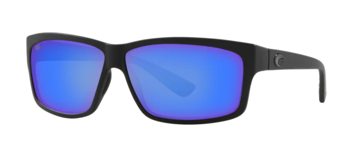 Costa Cut Mens Sunglasses Blackout/Blue Mirror