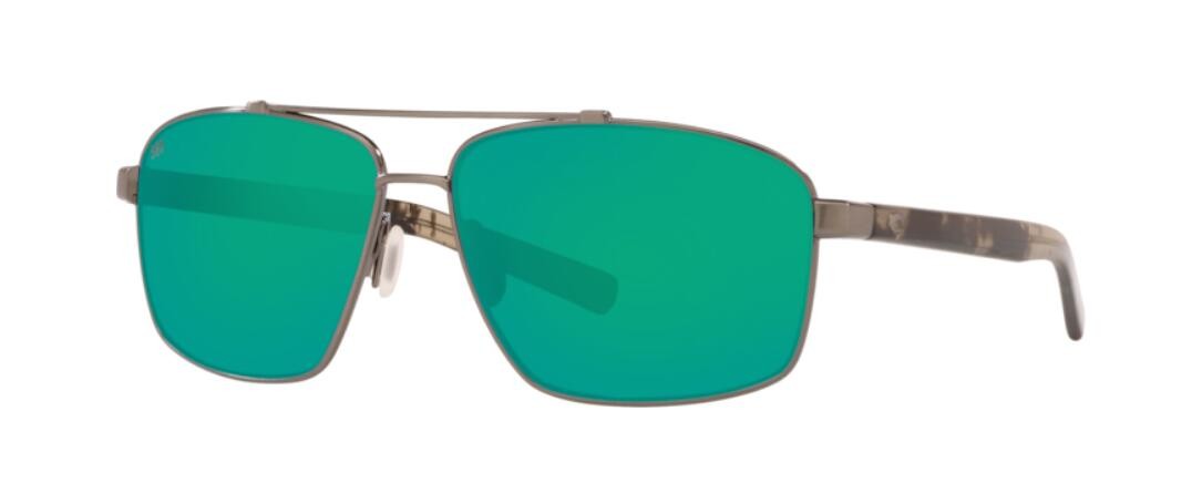 Costa Flagler Mens Sunglasses Brushed Gunmetal/Green Mirror