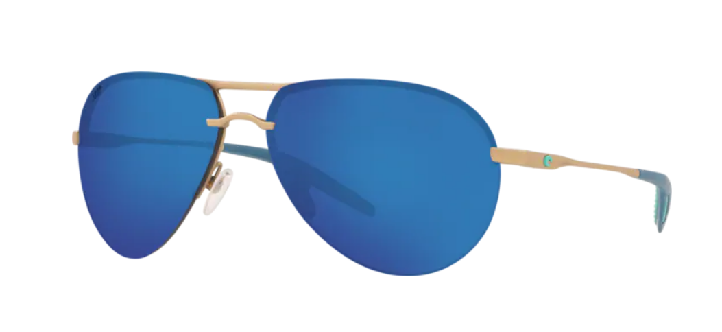 Costa Helo Mens Sunglasses Matte Champagne/Blue Mirror