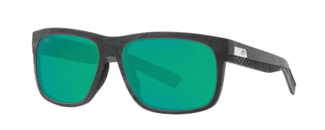 Costa Baffin Mens Sunglasses Net Gray With Gray Rubber/Green Mirror
