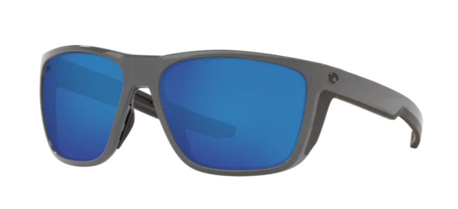 Costa Ferg Mens Sunglasses Matte Gray/Blue Mirror
