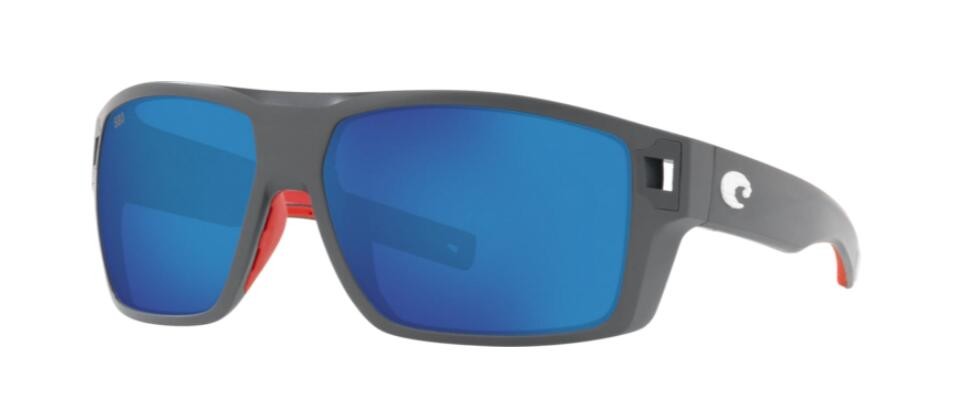 Costa Freedom Series Diego Mens Sunglasses Matte Usa Gray/Blue Mirror