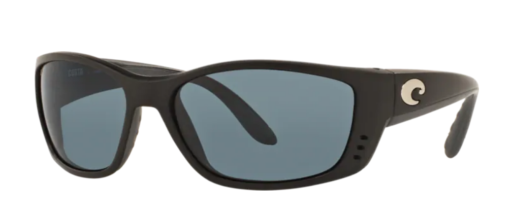 Costa Fisch Mens Sunglasses Matte Black/Gray