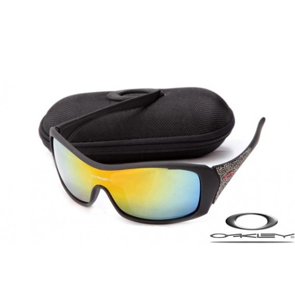Oakley Forsake Women Sunglasses Frosting Black Frame Yellow Blue Iridium Lens OAKLEY20156220