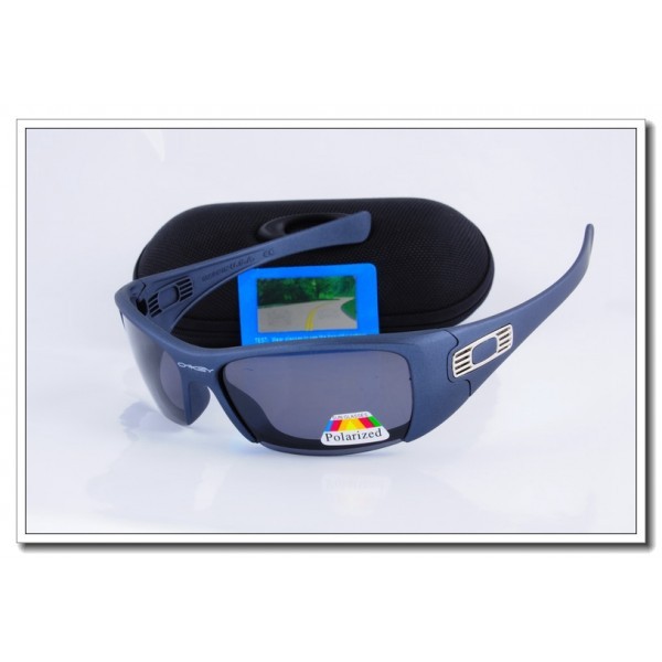 Cheap Oakley Hijinx Polarized Sunglasses Blue Frame Slate grey Iridium Lens Sale