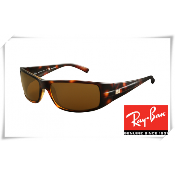 Ray Ban RB4057 Sunglasses Tortoise Frame Deep Brown Lens