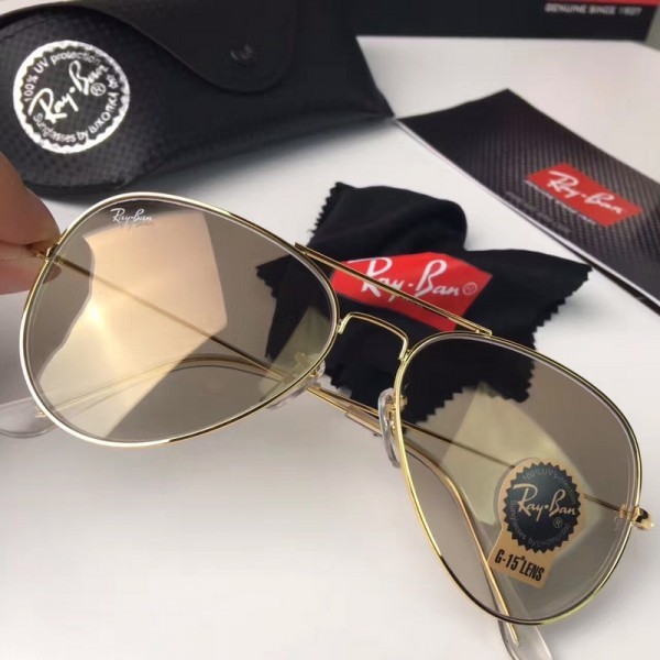 Men's Women's Ray Ban Aviator Sunglasses RB3025 Brown