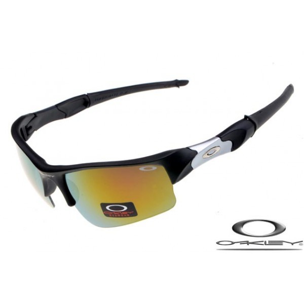 Oakley Flak Jacket Sunglasses Polishing Black Frame Fire Yellow Iridium Lens OAKLEY20156145