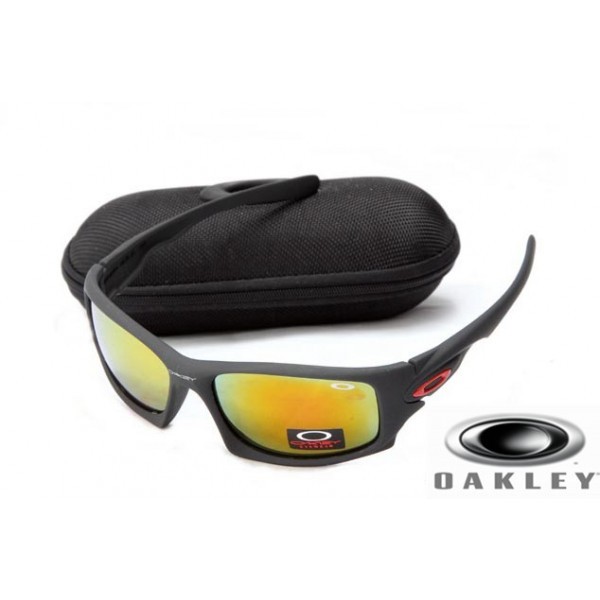  Oakley Ten Sunglasses Matte Black Frame Fire Yellow Lens OAKLEY201567434