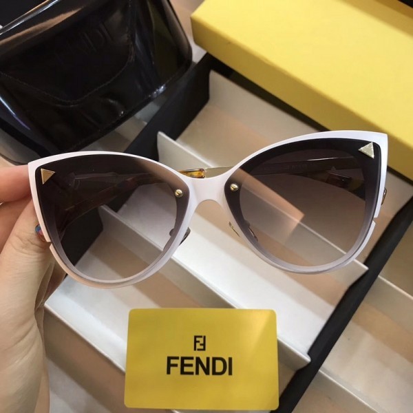 men's Women's Fendi Iridia Cat-Eye Sunglasses Black White