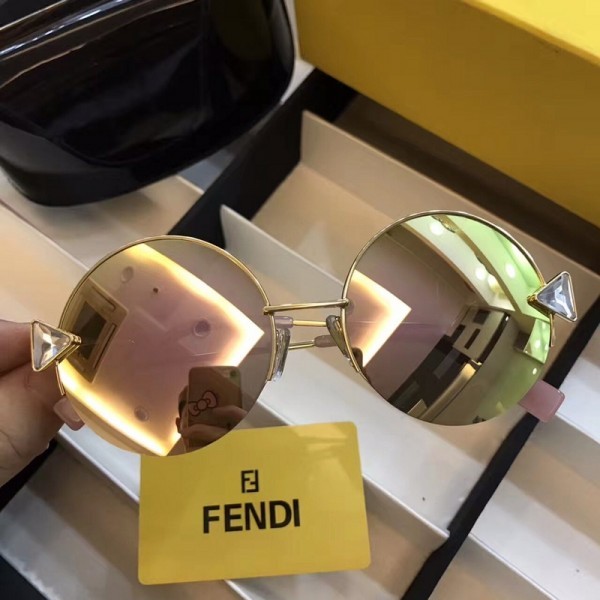 Fendi FF0243 Rainbow Round Sunglasses Orange