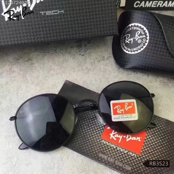 Ray Ban Black Round Fashion Polarized Sunglasses