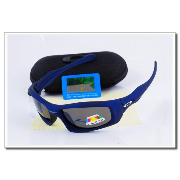 Cheap Oakley monster pup Polarized Sunglasses RoyalBlue Frame Slate grey Iridium Lens Sale