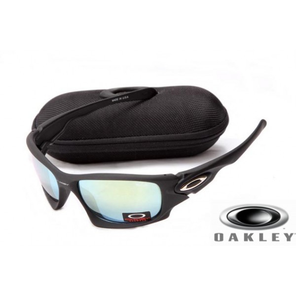  Oakley Ten Sunglasses Jet Black Frame Ice Blue Lens OAKLEY201567433