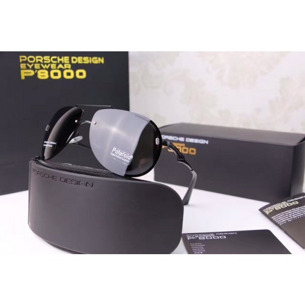 Porsche Design Gold P'8000 Sunglasses Polarized Black