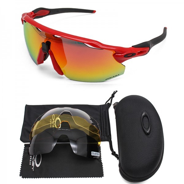 Oakley 2.0 radar ev sunglasses red frame
