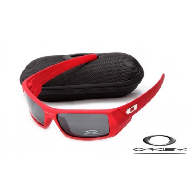 Oakley Gascan Sunglasses Red Frame Gray Iridium Lens OAKLEY20156260