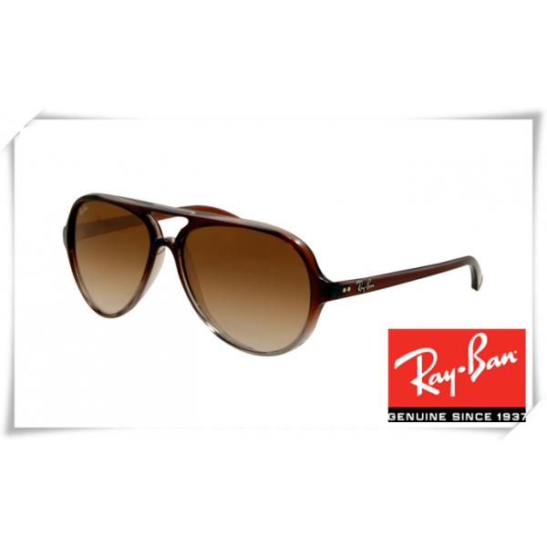 Ray Ban RB4125 Cats Sunglasses Brown Frame Brown Lens